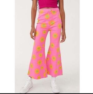 We The Free Youthquake Printed Crop Flare Jeans Size 29